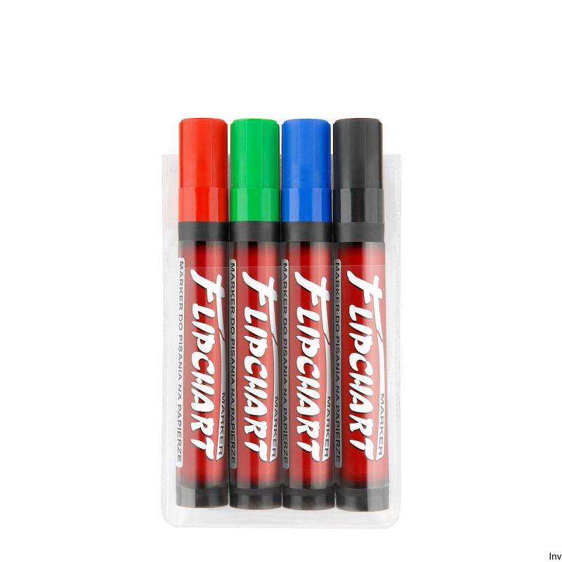 Marker FLIPCHART Kamet mix 1,0-3,0 mm okrągła końcówka 4 sztuki Titanium