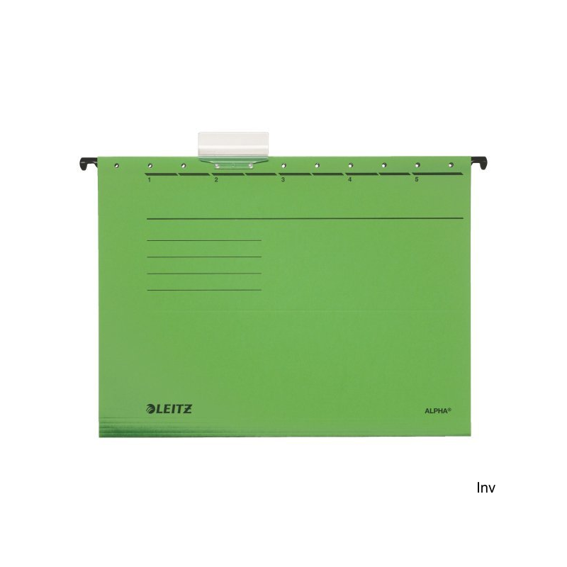 Teczki zawieszane Leitz Alpha, zielone, A4, gramatura 225 gsm, opakowanie 25 sztuk