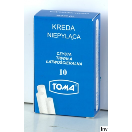 Kreda szkolna niepyląca biała Toma - opakowanie 10 pałeczek