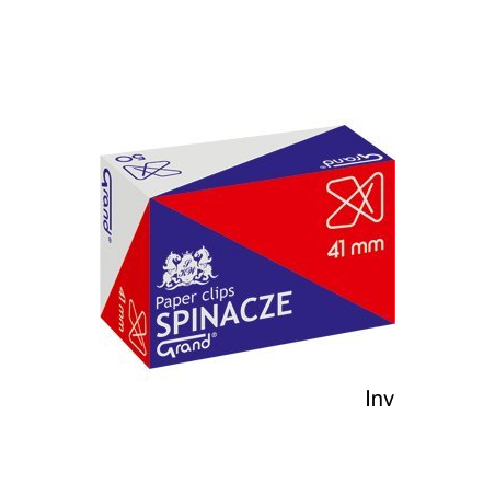 Spinacz krzyżowy Grand 41 mm, potrójnie galwanizowany, 100 sztuk w opakowaniu