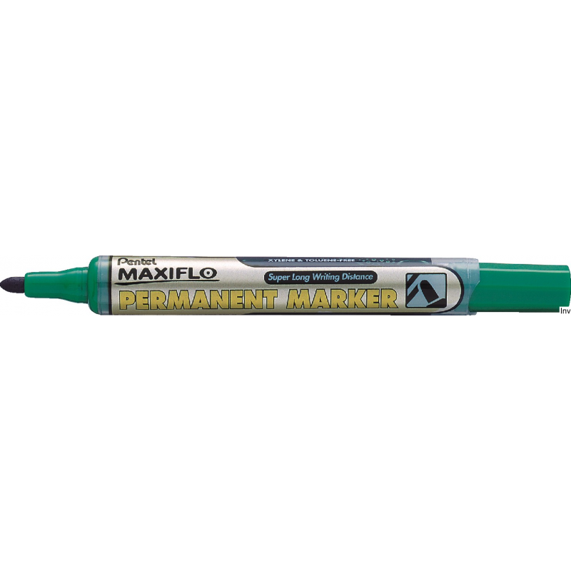 Marker permanentny Pentel MAXIFLO NLF50 zielony okrągły z tłoczkiem 4,5 mm, długość linii 1300 m