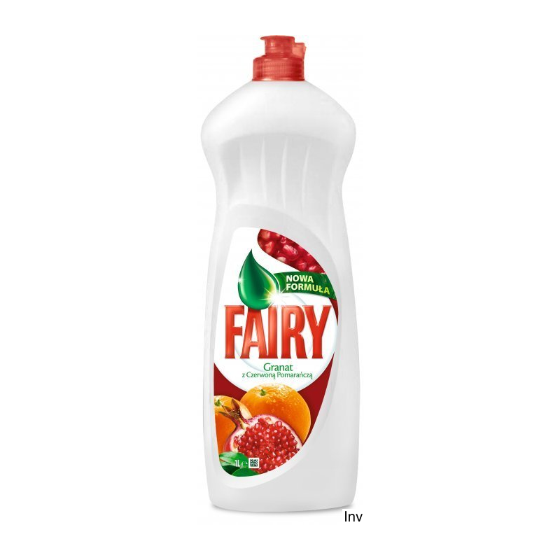 Fairy Płyn do naczyń Granat 900 ml - skuteczne usuwanie tłuszczu, delikatny dla dłoni, świeży zapach