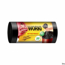 Worki na śmieci 35l HDLD czarne 50 sztuk Anna Zaradna