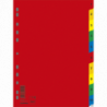 Przekładki A4 1-10 kolorowe 120m Donau, ekologiczne, 10 sztuk, format 230x297 mm
