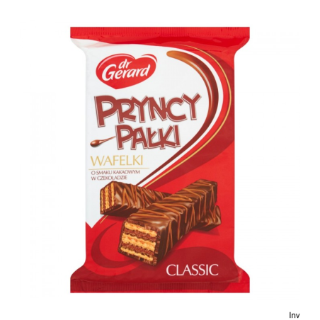 PRYNCYPAŁKI Wafelki z kremem kakaowym w czekoladzie dr Gerard 235g