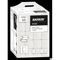 Ręczniki składane KATRIN BASIC Zig Zag 2 Natural 20 x 200, Handy Pack, 35564, opakowanie: 20 owijek - 3
