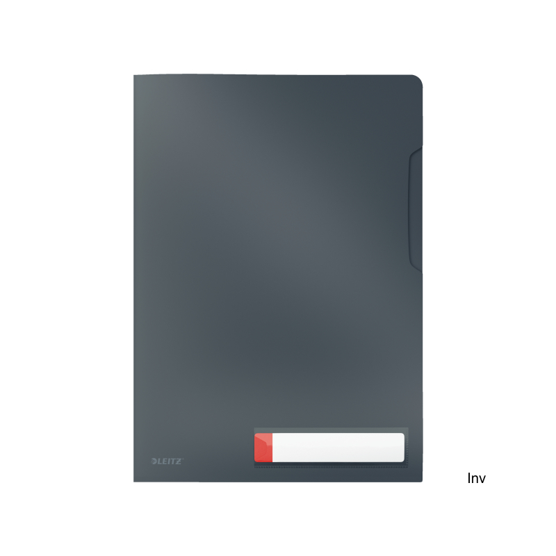 Folder A4 z kieszonką na etykietę Leitz Cosy, szara 47080089 - 1