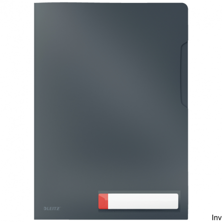 Folder A4 z kieszonką na etykietę Leitz Cosy, szara 47080089 - 1