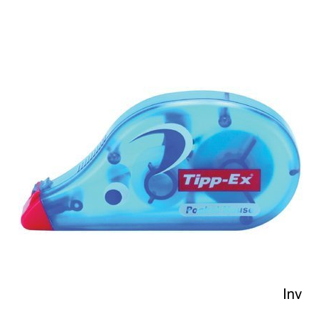 Korektor w taśmie Tipp-Ex Pocket 4,2mm x 10m, przezroczysta obudowa, system przewijania