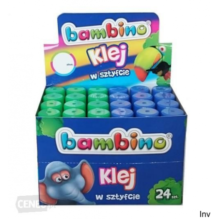 Klej w sztyfcie 15g BAMBINO St.Majewski, do papieru, tektury, etykiet, fotografii, wzornictwo