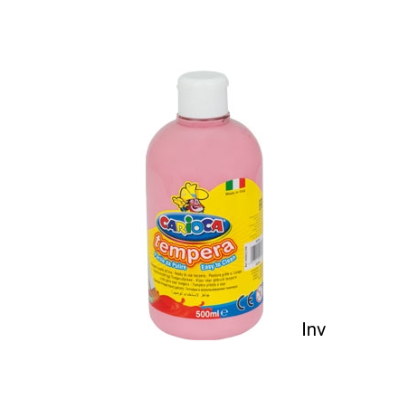 Farba tempera różowa 500 ml Carioca do malowania na papierze, kartonie i drewnie