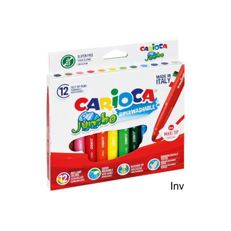 Pisaki CARIOCA Jumbo, 12 kolorów