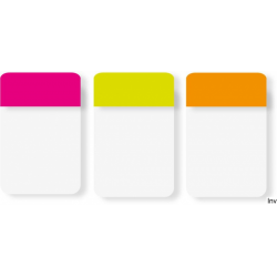 Zakładki indeksujące Post-It 3M, 38x25 mm, PP, silne, mix kolorów, 3x22 sztuki