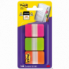Zakładki indeksujące Post-It 3M, 38x25 mm, PP, silne, mix kolorów, 3x22 sztuki
