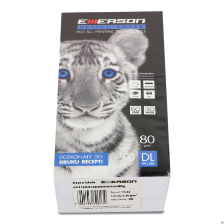 Papier receptowy 1/3 A4 Emerson TIGER 80g, ryza 500 arkuszy