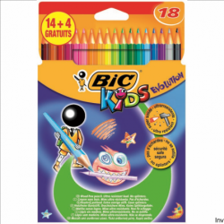 Kredki ołówkowe BIC Kids Evolution ECOlutions 14 sztuk z materiałów z odzysku, nietoksyczne, odporne na złamania