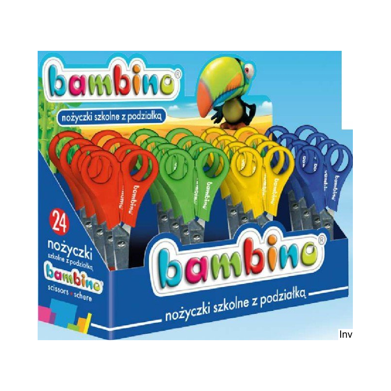 Nożyczki dziecięce 13 cm MINI ZOO 24 sztuki Bambino