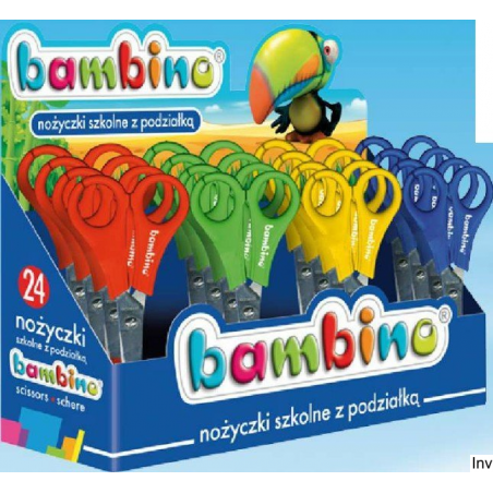 Nożyczki dziecięce 13 cm MINI ZOO 24 sztuki Bambino
