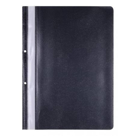 PAKIET Skoroszyt OFFICE PRODUCTS, PP, A4, 2 otwory, 100/170mikr., wpinany, czarny