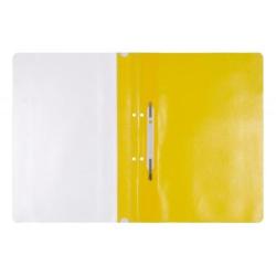 PAKIET Skoroszyt OFFICE PRODUCTS, PP, A4, 2 otwory, 100/170mikr., wpinany, żółty