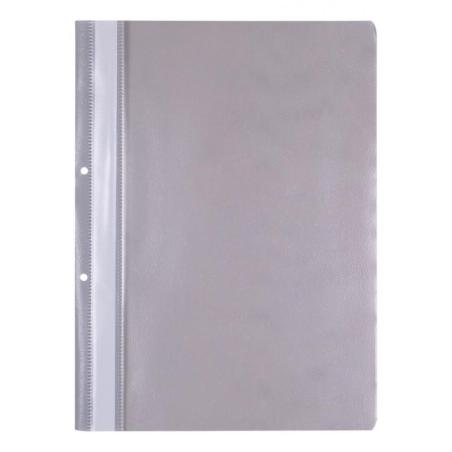 PAKIET Skoroszyt OFFICE PRODUCTS, PP, A4, 2 otwory, 100/170mikr., wpinany, szary