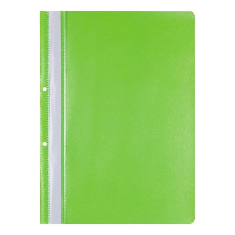 PAKIET Skoroszyt OFFICE PRODUCTS, PP, A4, 2 otwory, 100/170mikr., wpinany, jasnozielony
