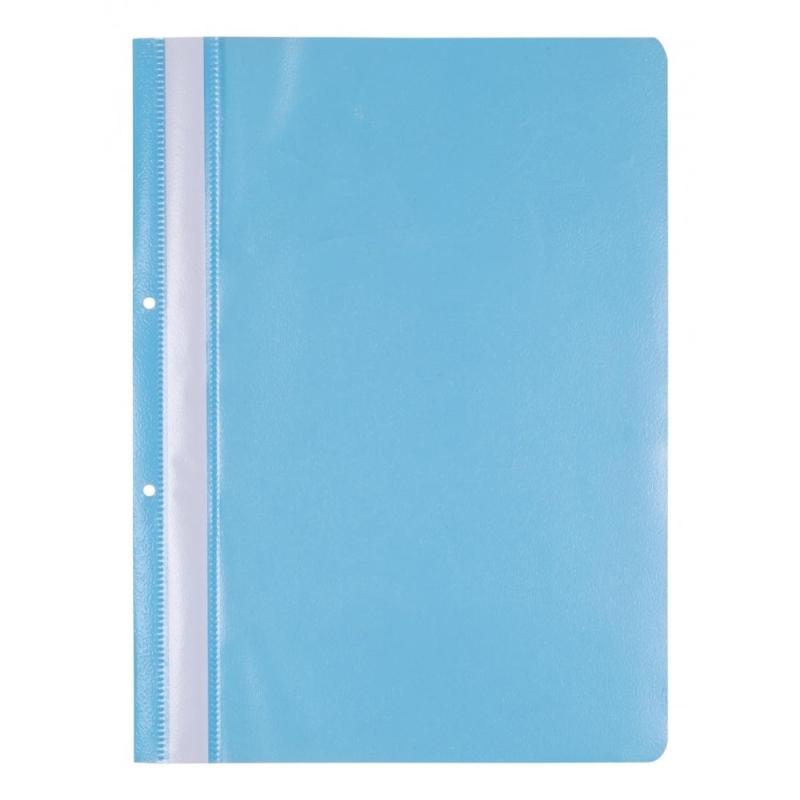 PAKIET Skoroszyt OFFICE PRODUCTS, PP, A4, 2 otwory, 100/170mikr., wpinany, jasnoniebieski
