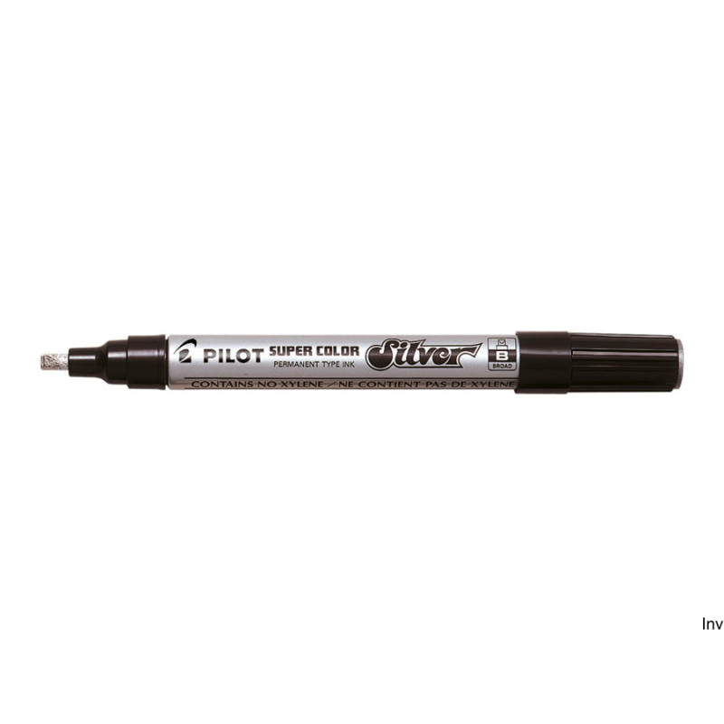 Marker olejowy Pilot srebrny B, końcówka 4,5 mm, wodoodporny, szybkoschnący, 200 m linii pisania