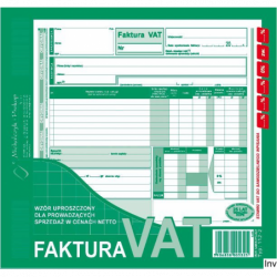 Faktura VAT z osobnym wskazaniem nabywcy i odbiorcy 2/3 A4 Michalczyk i Prokop
