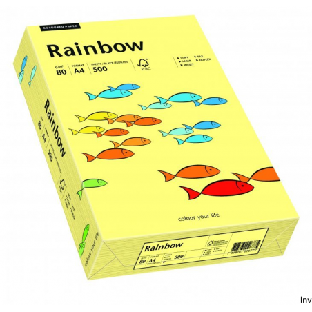 Papier ksero kolorowy Rainbow jasnożółty A4 80 g/m 500 arkuszy