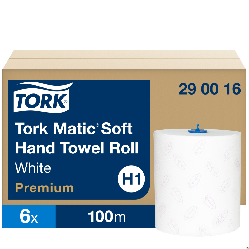 Ręcznik w roli Tork Matic H1 biały 2 warstwy 100m 6 rolek celuloza Premium