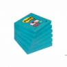 Bloczki samoprzylepne Post-it Super Sticky 76x76 mm niebieskie 6 sztuk po 90 kartek