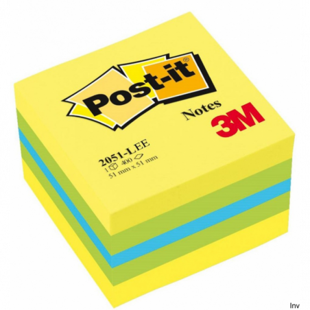Post-It 3M Mini Kostka Samoprzylepna Cytrynowa 51x51mm 1x400 kart.