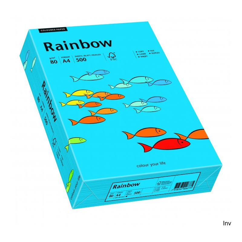 Papier kolorowy A4 ciemnoniebieski 80 g Rainbow 1 ryza