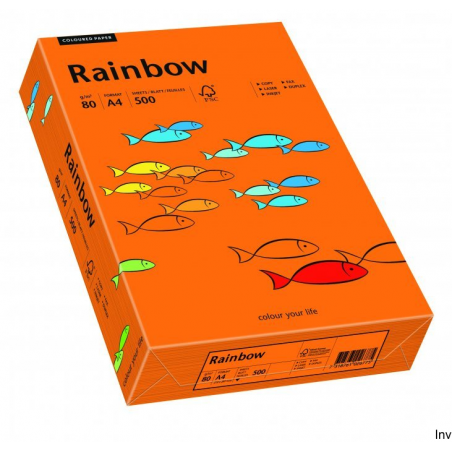 Papier ksero kolorowy Rainbow ciemnopomarańczowy A4 80 g/m 500 arkuszy