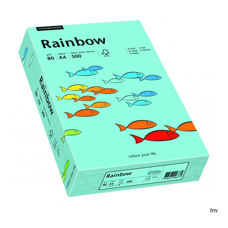 Papier kolorowy Rainbow morski A4 80 g 1 ryza