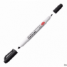Pisaki 2-stronne do białych tablic Toma, końcówki 0,5mm i 0,8mm, czarny TO-270