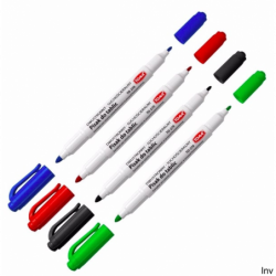 Pisaki 2-stronne do białych tablic Toma, końcówki 0,5mm i 0,8mm, czarny TO-270