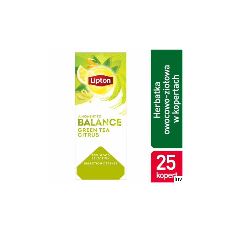 Herbata Lipton Zielona Cytrusowa 25 saszetek