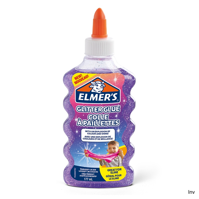 Elmers klej brokatowy, fioletowy, zmywalny i przyjazny dzieciom, 177ml, 2077253 - 1