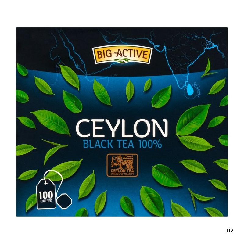 Herbata BIG-ACTIVE PURE CEYLON czarna, 100 torebek x 2g