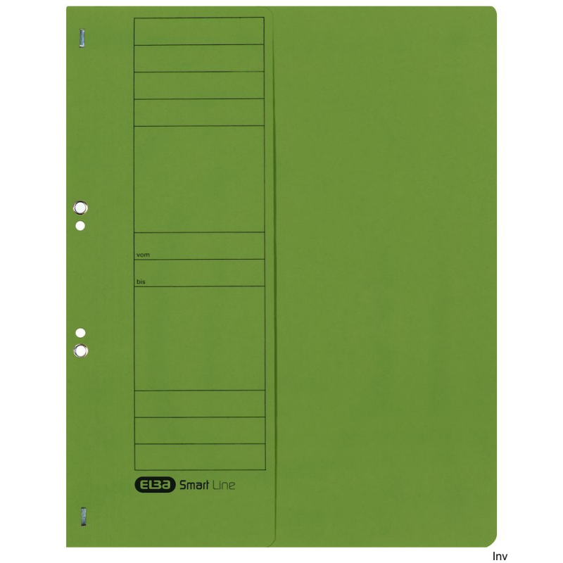 Skoroszyt kartonowy Elba 1/2 A4, zielony, 250 g/m2, pojemność 150 kartek