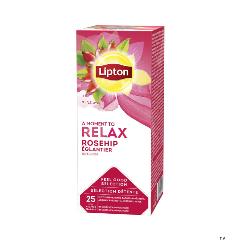 Herbata owocowa LIPTON dzika róża z hibiskusem 25 torebek