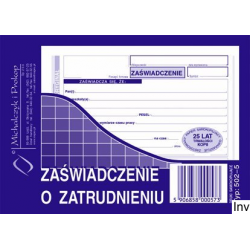 502-5 Zaświadczenie o...