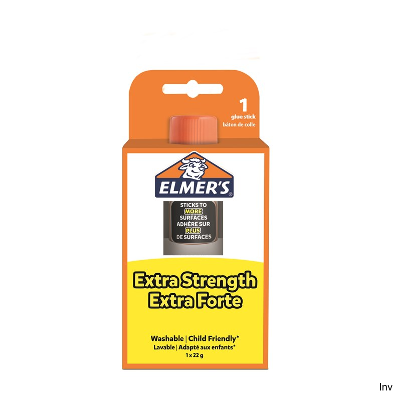 Klej szkolny Elmers extra strength 22g, fioletowy w sztyfcie, zmywalny, do papieru i tkanin