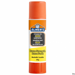 Klej szkolny Elmers extra strength 22g, fioletowy w sztyfcie, zmywalny, do papieru i tkanin