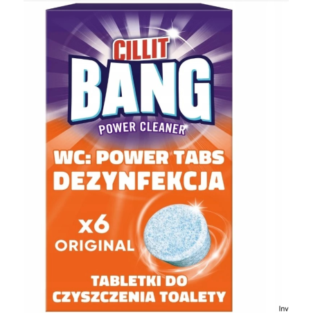 CILLIT BANG Tabletki do czyszczenia toalet 6 sztuk z efektem piany i świeżym morskim zapachem