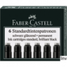 Naboje krótkie czarne FC185507 (6 sztuk) Faber-Castell