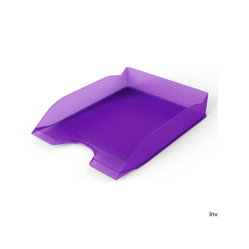 Półka na dokumenty A4 Durable, przezroczysta purpurowa, wymiary 253x63x337 mm