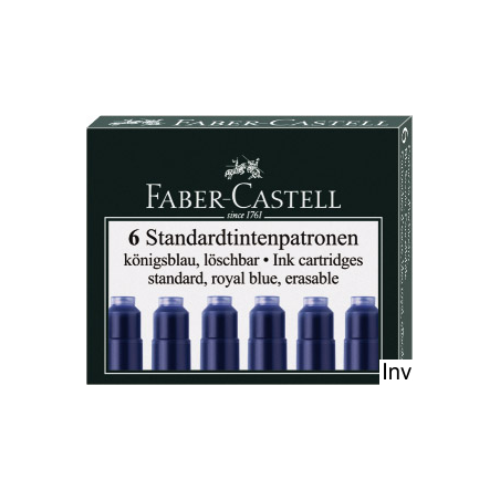 Naboje krótkie Faber-Castell FC185506 niebieskie 6 sztuk
